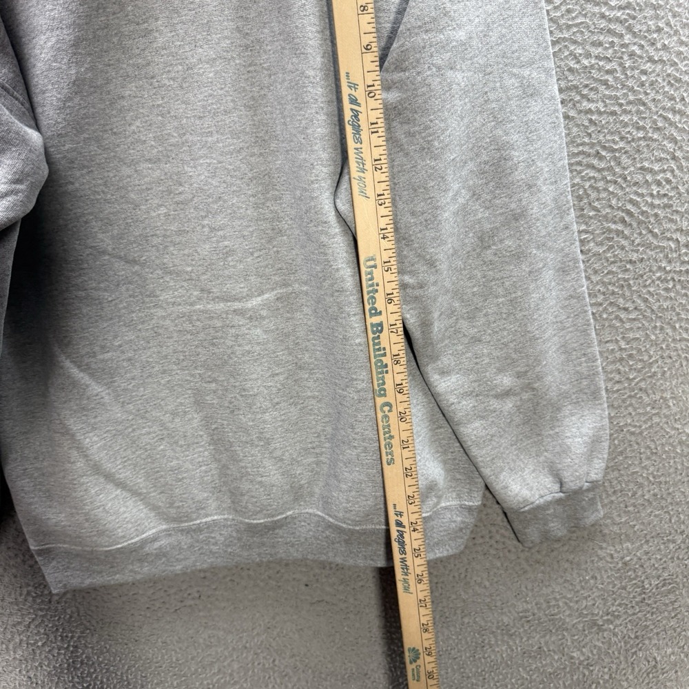 Vintage Hanes Sweatshirt Adult Large Gray Hoodie College Grunge Skater 90s Y2K - Picture 4 of 9